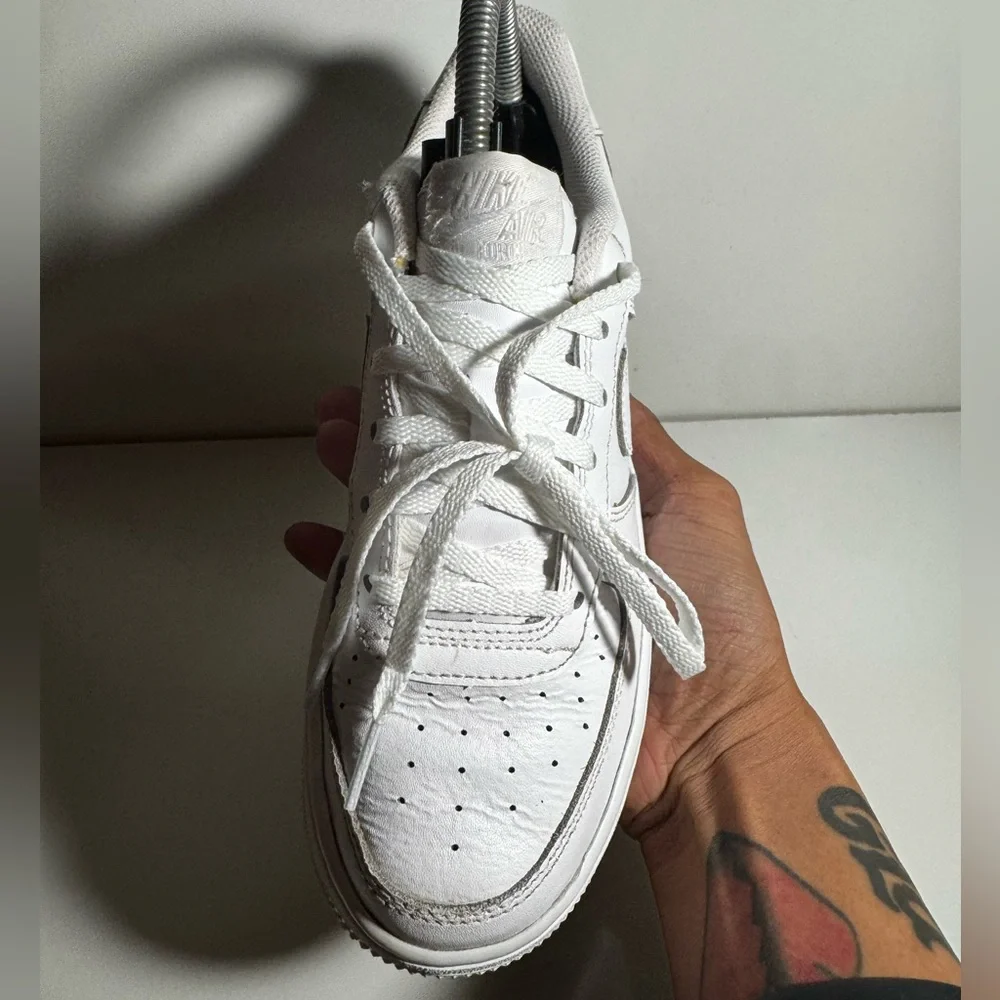 Nike Air Force 1 ‘07 Low “Triple White” GS Size 4Y - Picture 3 of 12